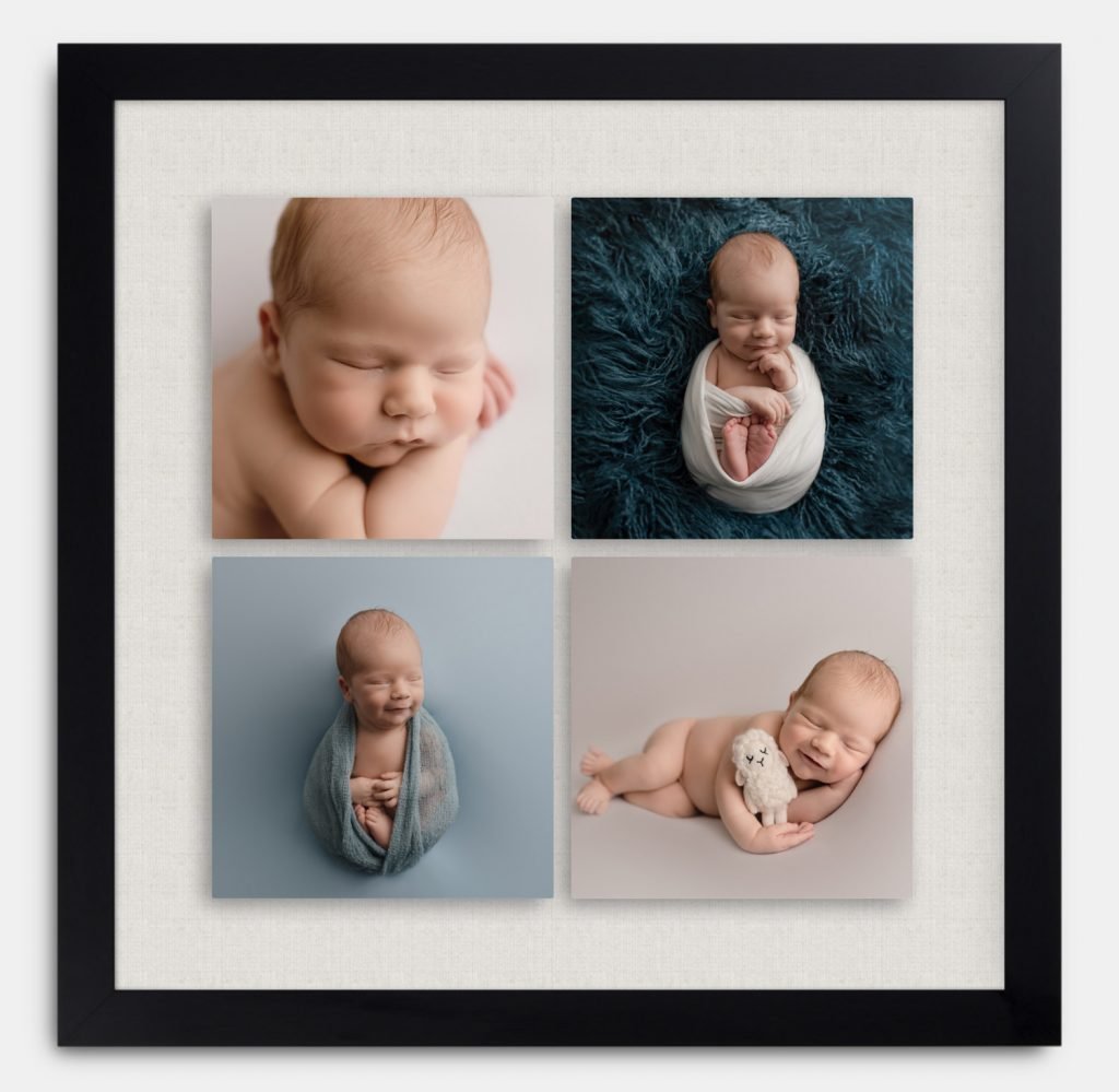 A portrait with newborn babies photos