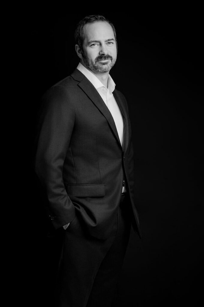 Male headshot black and white