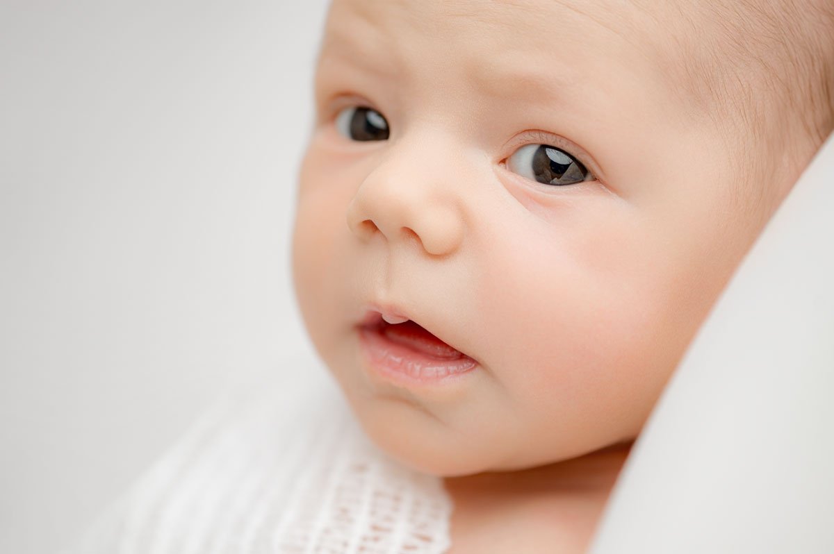 Older newborn with sweet expressions